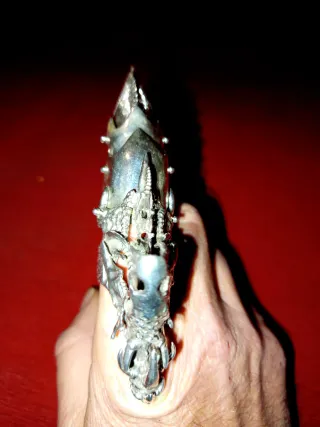 Garra articulada plata ley diseño dragón