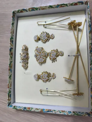 Aderezo Fallera Niña Oro y Perlas