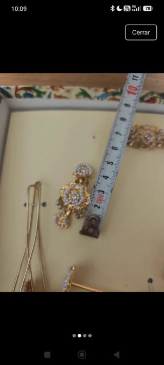 Aderezo Fallera Niña Oro y Perlas