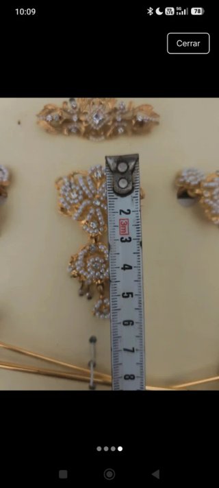 Aderezo Fallera Niña Oro y Perlas