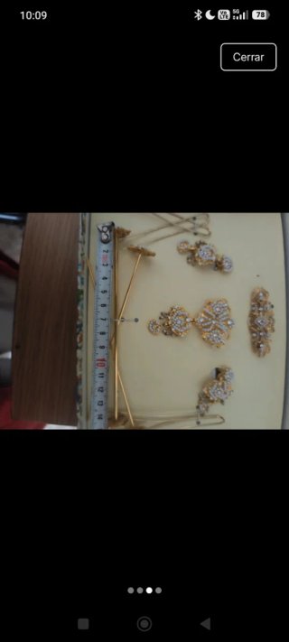Aderezo Fallera Niña Oro y Perlas