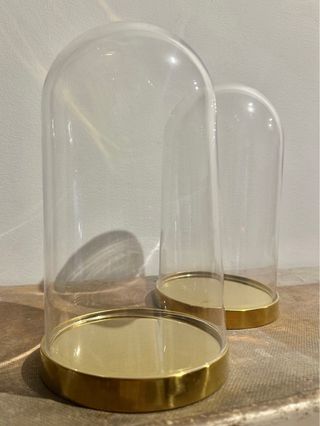 Cúpulas de cristal y mármol (Set de 5)