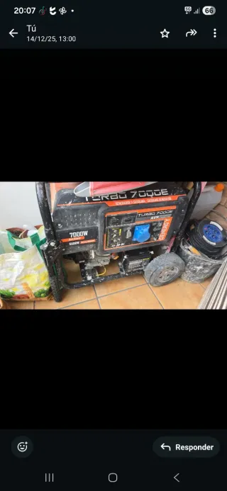 Generador 7000W + 2 Martillos Bosch 1700W