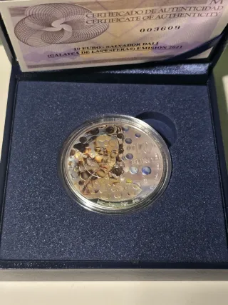 Moneda 10€ Plata Dalí Galatea Esferas 2021
