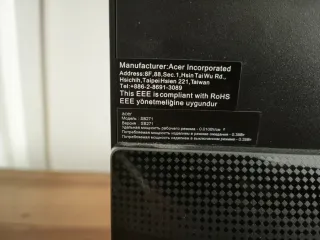 Monitor Acer 27" Full HD 75Hz (Modello SB271) 1 ms