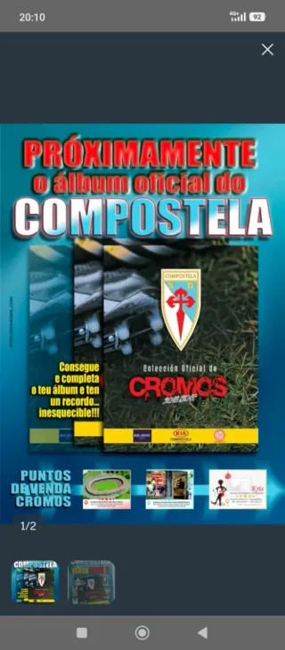 Cromos SD Compostela Colección Oficial