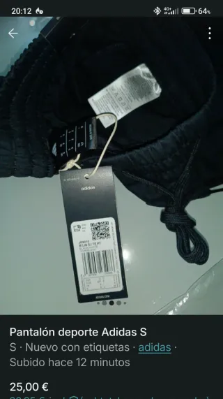 Pantaloncino sportivo Adidas lungo Taglia S