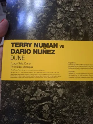 Vinilo Terry Numan vs Dario Nuñez Dune