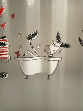 Cortina de ducha para baño con diseño de cebras