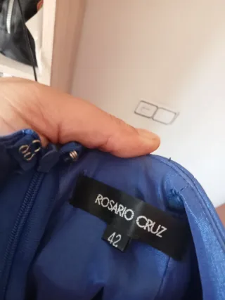 Vestido de fiesta azul y turquesa