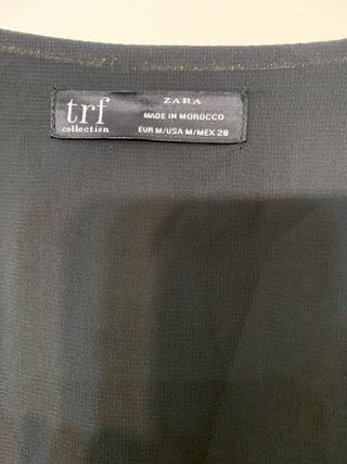 Vestido cruzado dorado Zara