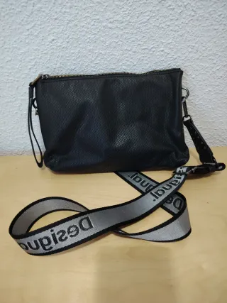 Bolso Desigual Piel Negro Multicolor 28x18cm