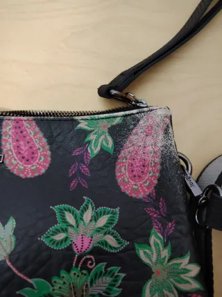 Bolso Desigual Piel Negro Multicolor 28x18cm