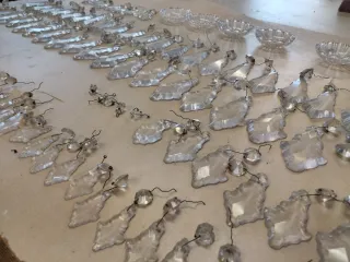 Lámpara araña antigua de bronce