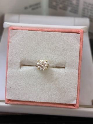 Pendiente Oro 18k Diamante Natural 0.53Ct,Certific