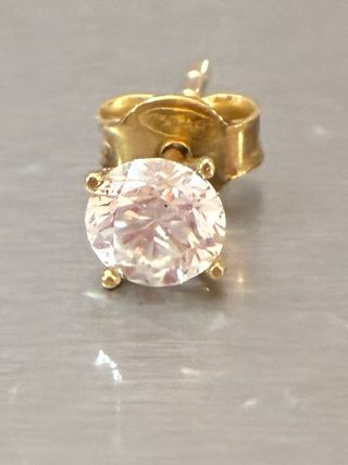 Pendiente Oro 18k Diamante Natural 0.53Ct,Certific