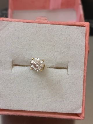 Pendiente Oro 18k Diamante Natural 0.53Ct,Certific