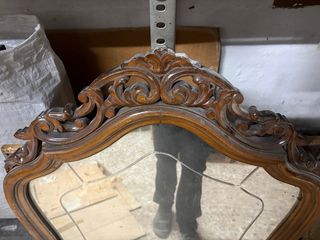 Espejo antiguo madera tallada