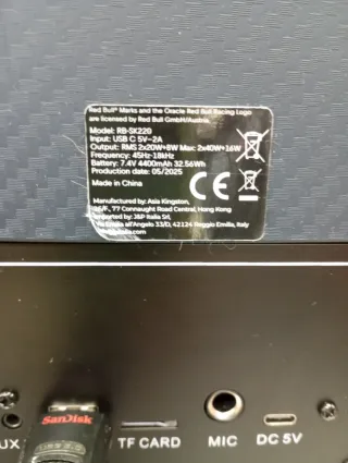 Altavoz Portátil Oracle Red Bull Racing