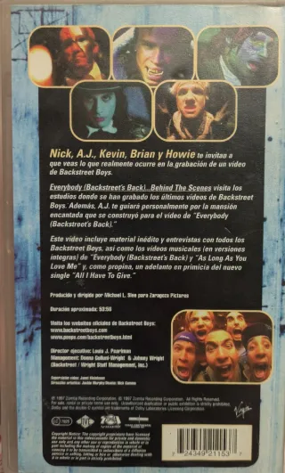 Lote 4 VHS Backstreet Boys