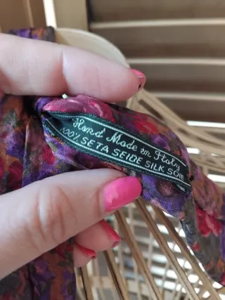 Cravatta vintage Pura Seta floreale