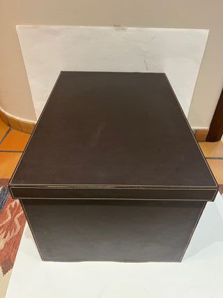 Baúl rígido polipiel marrón