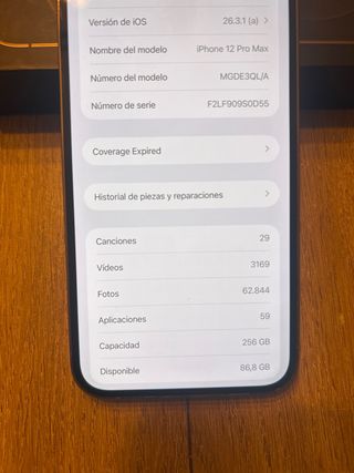iPhone 12 Pro Max 256 GB Bateria 70%