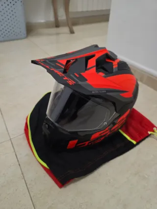 Casco LS2 701 Explorer Trail Naranja Gris Talla M