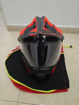 Casco LS2 701 Explorer Trail Naranja Gris Talla M