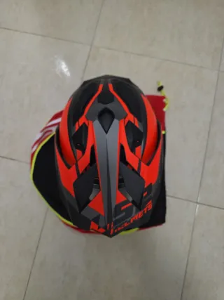 Casco LS2 701 Explorer Trail Naranja Gris Talla M