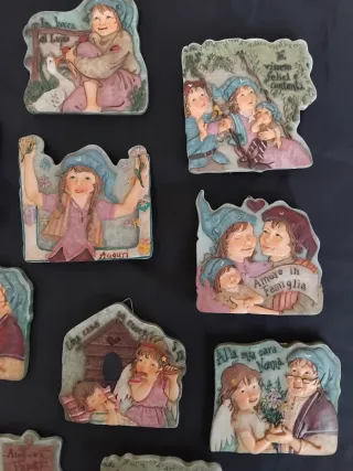 Set 18 Quadretti Decorativi Ceramica