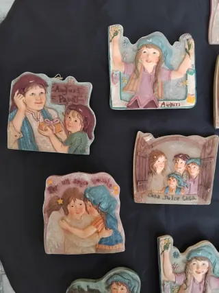 Set 18 Quadretti Decorativi Ceramica