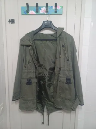 Chaqueta verde mujer con bolsillos