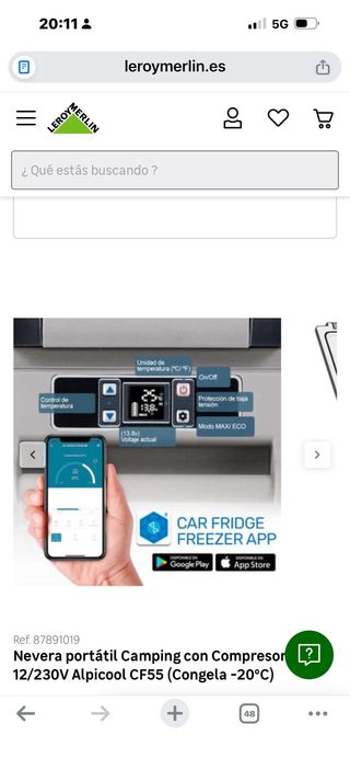 Nevera Portátil Eléctrica Alpicool CF55 55L