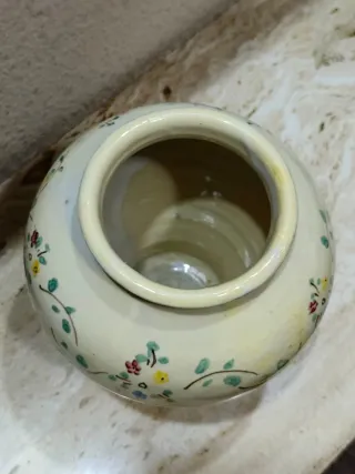 Pareja Jarrones Cerámica Multicolor