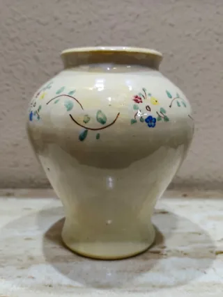 Pareja Jarrones Cerámica Multicolor