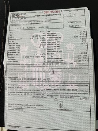 Audi A4 Avant 2.0T gasolina