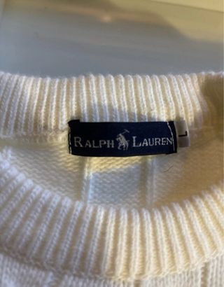 Polo Ralph Lauren Sudadera Blanca Cable Knit