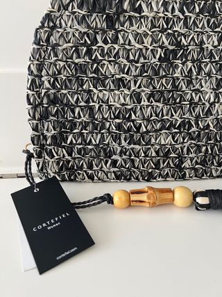 Bolso mano Cortefiel fibra natural