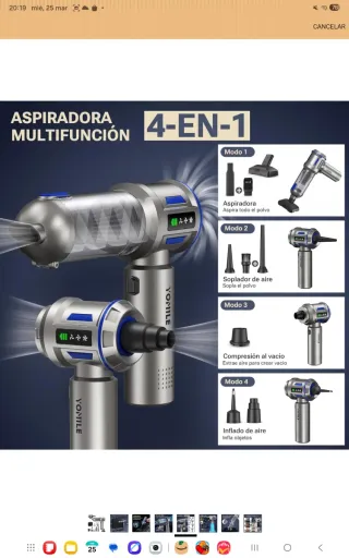 Aspirador i soplador de mano nuevo precintado