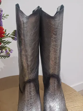 Botas Jose Saenz Cowboy Plateadas Talla 39