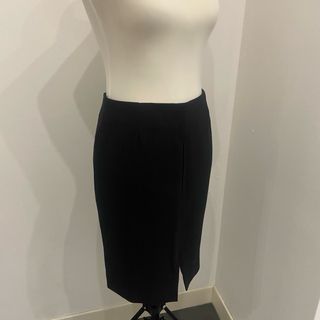 Gonna in lana crepe nera taglia 42