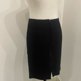 Gonna in lana crepe nera taglia 42