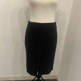 Gonna in lana crepe nera taglia 42