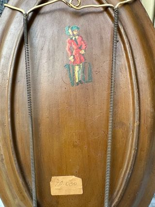 Dipinto antico su piatto ovale