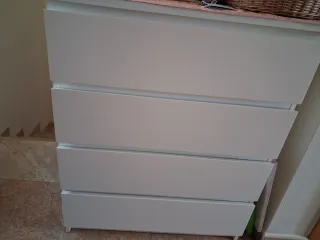 Cómoda Malm Blanca 4 Cajones