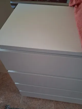 Cómoda Malm Blanca 4 Cajones
