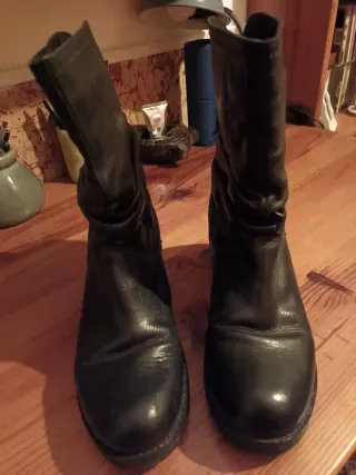 Botas de cuero Coronel Tapioca negras para lluvia