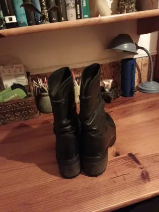 Botas de cuero Coronel Tapioca negras para lluvia