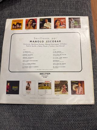 Disco Vinilo Manolo Escobar Sevillanas
